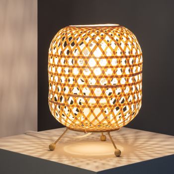 Ledkia Lámpara de Mesa Bambú Chia Natural