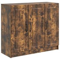 aparador roble ahumado 89 x 345 x 77 cm madera de ingenieria vidaxl