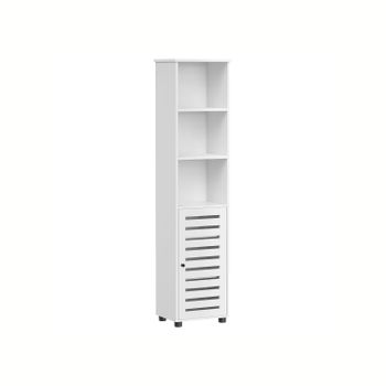 Armario de Baño con Estantes Ajustables Marrón Rústico, Blanco Nube