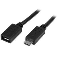 cable de 50cm micro usb de extensian - macho a hembra