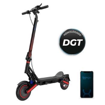 Patinete Eléctrico Homologado Con Doble Suspensión Y Acople Para Teléfono Bongo D40 Xl Suspension Connected
