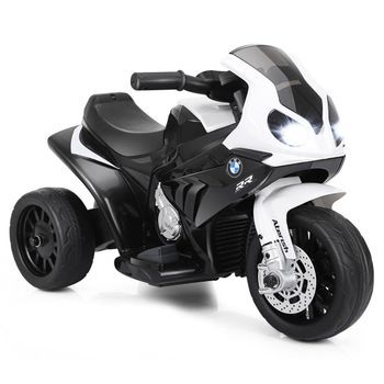 Moto Infantil 6v Vehículo Infantil 6v Vehículo Infantil Con Música 66 X 37 X 44,5 Cm Negro + Blanco