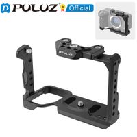 puluz para sony ilme-fx30  fx3 plataforma estabilizadora de jaula de camara de metal con deslizador nota 14 tornillos 38 expansion y orificios de posicion arri