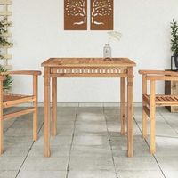 mesa de comedor de jardin  mesa de exterior madera maciza de teca 80x80x80 cm