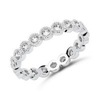 anillo de eternidad de plata 925 con circonitas
