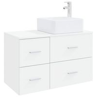 juego de muebles de bano 2 uds blanco madera de ingenieria vidaxl