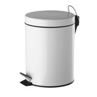 papelera blanca de metal de 5 litros