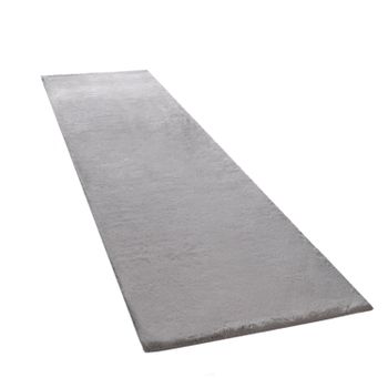 Alfombra de piel Fluffy gris  80x300 cm