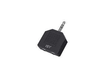 Cable audio - ISY IAU-1017, 3.5 mm Jack y out, Negro
