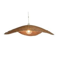 lampara de techo ohana estilo balines de ratan natural 785 cm de diametro x 20 cm altura