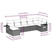 conjunto de sofas de jardin con cojines combinacion de 7 piezas