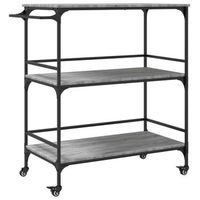 carrito de cocinarestanteria de cocina carrito de servir madera ingenieria gris sonoma 1005x50x105 cm