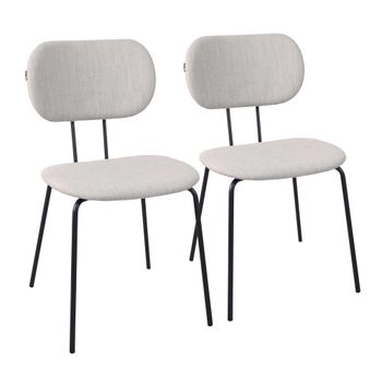 Conjunto de 2 sillas de diseño y madera gris