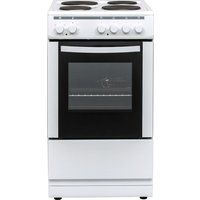 essentials cfsewh18 50 cm electric solid plate cooker - white white