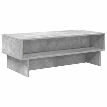 Mesa De Café - Mesa De Centro - Mesa Baja Gris Concreto 100 X 46 X 35 Cm