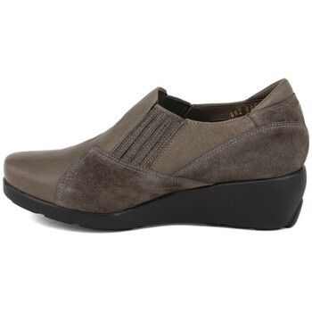 Plaju Zapatos MOCASIN PIEL-SERRAJE GRIS para mujer
