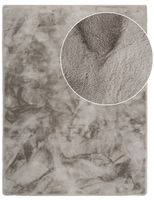 alfombra de piel fluffydeluxe gris  80x150 cm
