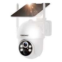 fossenxe camara de seguridad exterior f15 4g lte  - alimentacion por panel solar de 4w bateria 8000 mah deteccion de movimiento pir conversacion bidireccional calidad de imagen 2k hd vision de