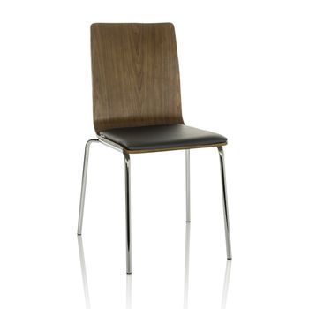 Silla De Conferencia / Silla Para Visitas Peria Negro / Nogal Hjh Office