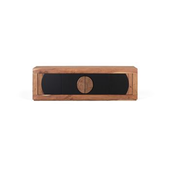 Mueble Tv De Madera De Acacia Con 4 Puertas