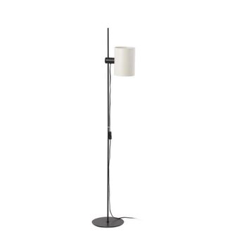 Lámpara de pie ajustable en metal negro y beige 150cm