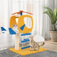 arbol para gatos tematico aviacion torre helicoptero poste rascador plataforma escalera 3 juguetes