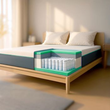 Colchón 140x200 En Memory Foam Y Muelles Ensacados | Altura 25 Cm | Tecnología Breeze | Transpirable, Anallergico Y Desenfundable