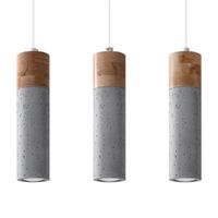 lampara colgante nato gris 3 luces
