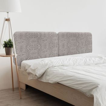 Dhome Cabecero Tapizado Liso Redondeado Tejido Luxury Para Pared Cabeceros Absorbentes Cabezal Cama Dormitorio (tribal, 200cm Dual)