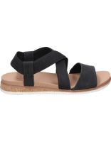 sandalias veganas con cuna para mujer skechers bobs desert kiss low 114705-blk negro 37