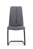 ex-display set of two liza grey fabric antique hoop leg dining chairs