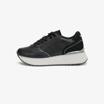 Sun68 Deportivas Moda Z46217 BIG ALLY LEATHER 200-11 NERO para mujer