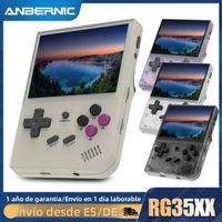 anbernic rg35xx 2024 consola de juegos portatil retro sistema linux salida de tv hd pantalla ips de 35 pulgadas 64g tarjeta tf mas de 5000 juegos 2600ma