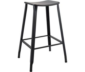 Taburete de bar peony metal negro 43x51x74 cm