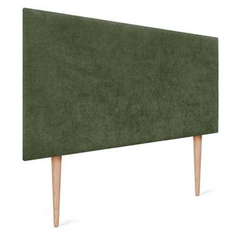 Dhome Cabecero Verde 95cm Acabado Toalla Soft Tapizado Liso Con Patas 4cm Grosor 125 Alto Tejido Suave Para Pared Acústicos Cabeceros Absorbentes (95cm, 4cm - 125 Al. - Verde)