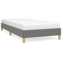 cama individual  cama para adultos  estructura de cama de tela gris oscuro 100x200 cm