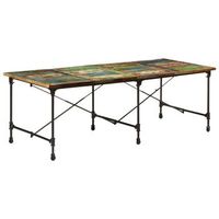 vidaxl mesa de comedor madera maciza reciclada 220x90x77 cm