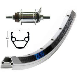 Exal Rueda Trasera 28x1.75 Winora Zx 19 36 Agujeros Shimano Dinamo Dh 3n80 Qr 109 Mm Neg/pl.(622-19)