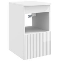 mueble de cuarto de bano blanco brillante 30 x 445 x 50 cm vidaxl