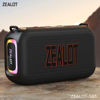 Zealot-S85 Altavoz Bluetooth Portátil 3D de 50W con Doble Diafragma, Resistente al Agua IPX6, Altavoz con Correa para Exteriores