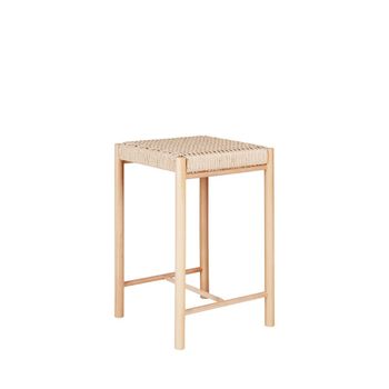 Taburete de bar de madera y cuerda h66,5cm - natural