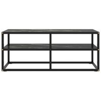 mueble tv  mueble de salon  armario tv negro con vidrio de marmol negro 100x40x40 cm