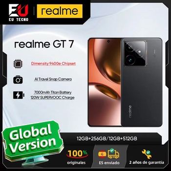 Versión Global realme GT 7 5G Smartphone con Chipset Mediatek Dimensity 9400e, Pantalla AMOLED de 6.78 