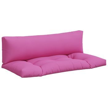 Cojines Para Palés 2 Unidades Tela Oxford Rosa Vidaxl