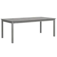 mesa de jardinrmesa para exterioresrmesa de patio madera maciza de acacia gris 200x100x75 cm