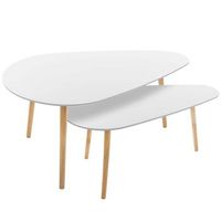 mesas nido mileo blancas l88 98cm