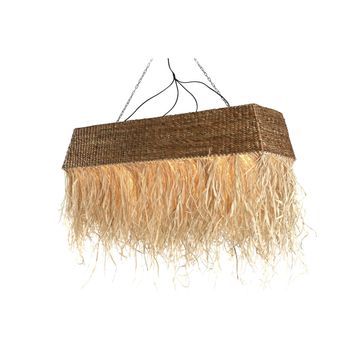 Lampara Techo Fibras Naturales 138x33x43
