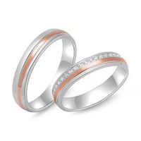 alianzas de boda alianzas de pareja plata 925 bicolor