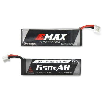 3PCS EMAX 1S HV 3.8V 650mAh Batería Lipo PH2.0 para Emax Tinyhawk III PLUS Freestyle Tiny Whoop RC FPV Racing Drone