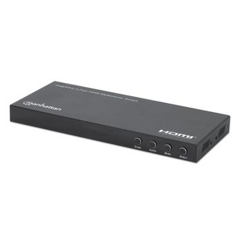 Conmutador HDMI Multivisor 4x1 Manhattan 4K@30Hz PiP Negro
